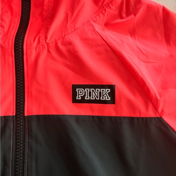 PINK Victoria's Secret Bright Pink and Black Raincoat (oversized) - Picture 4 of 8